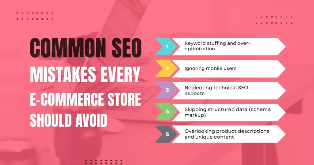 Common SEO Mistakes Every E-Commerce Store Should Avoid blog graphics