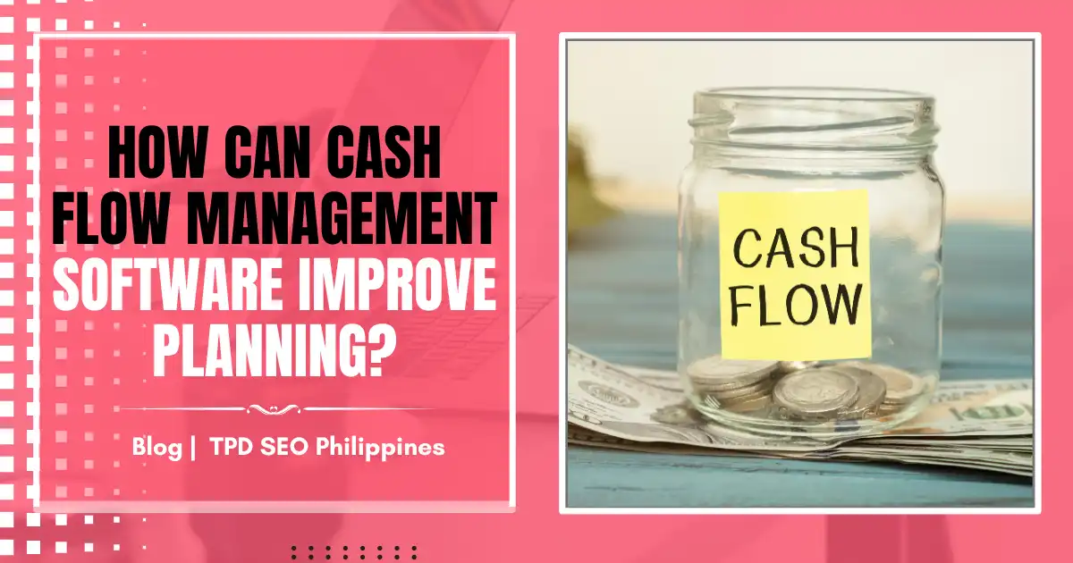 Cash flow management software graphic featuring a labelled savings jar and banknotes.